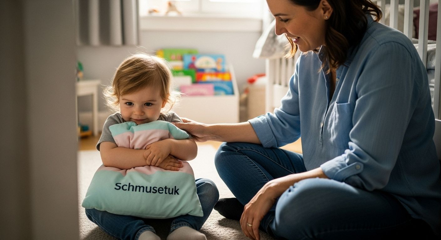 kind mit schmusetuch