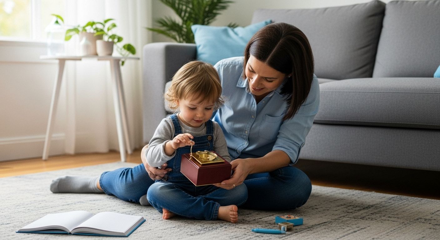 Spieluhr Familie Interaktion