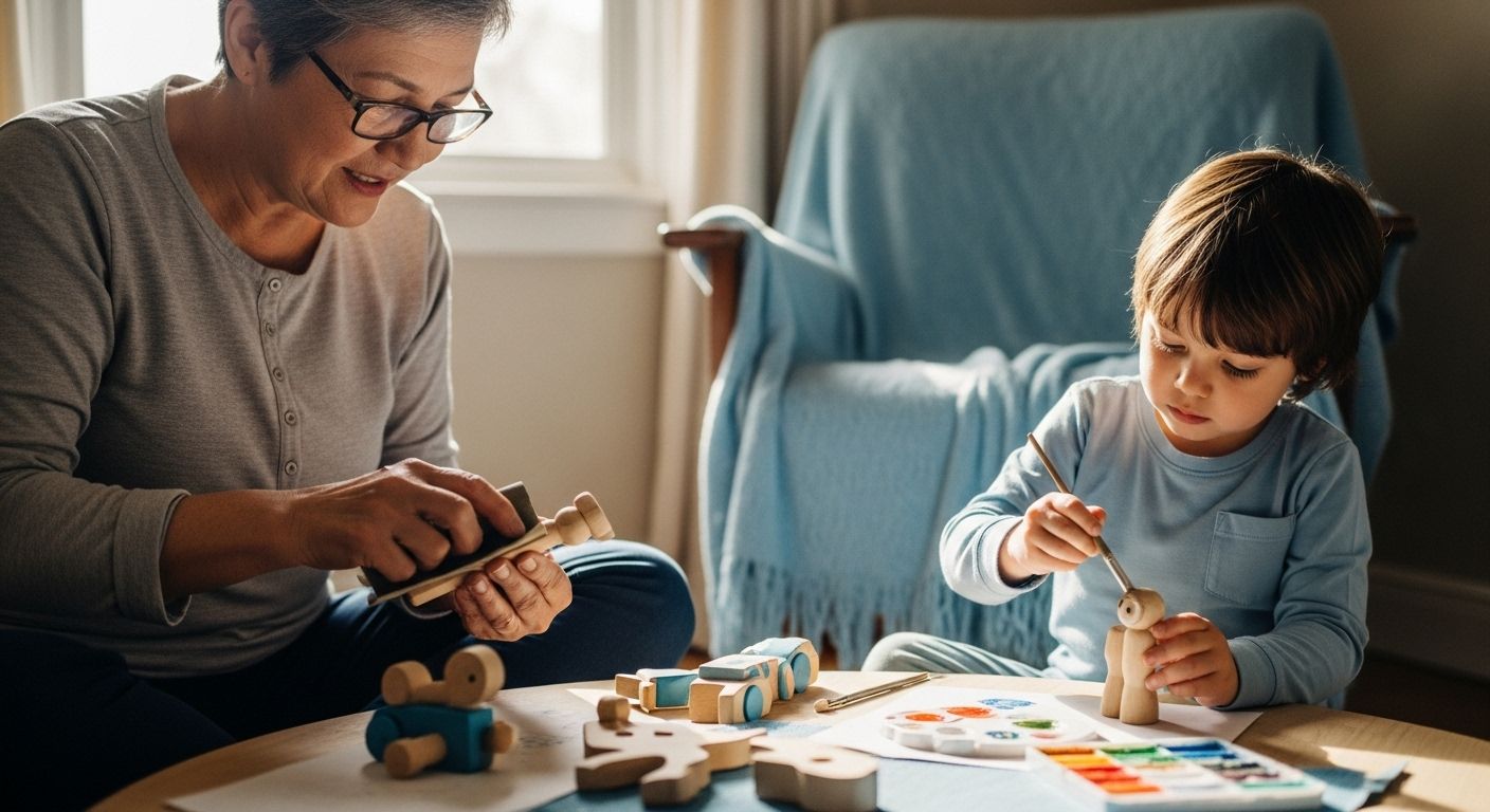 Handarbeit Spielzeug Familie
