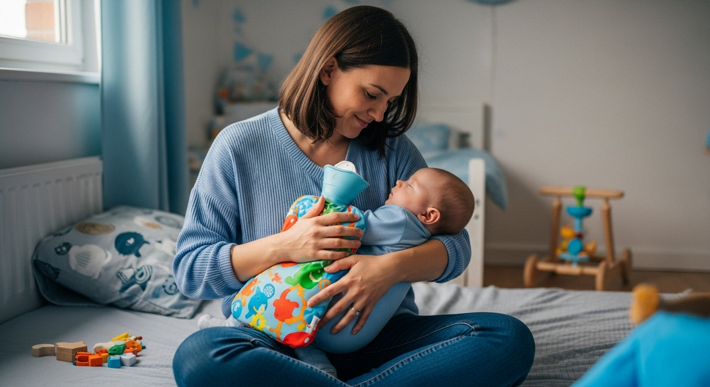 Wärmflasche Baby Mutter
