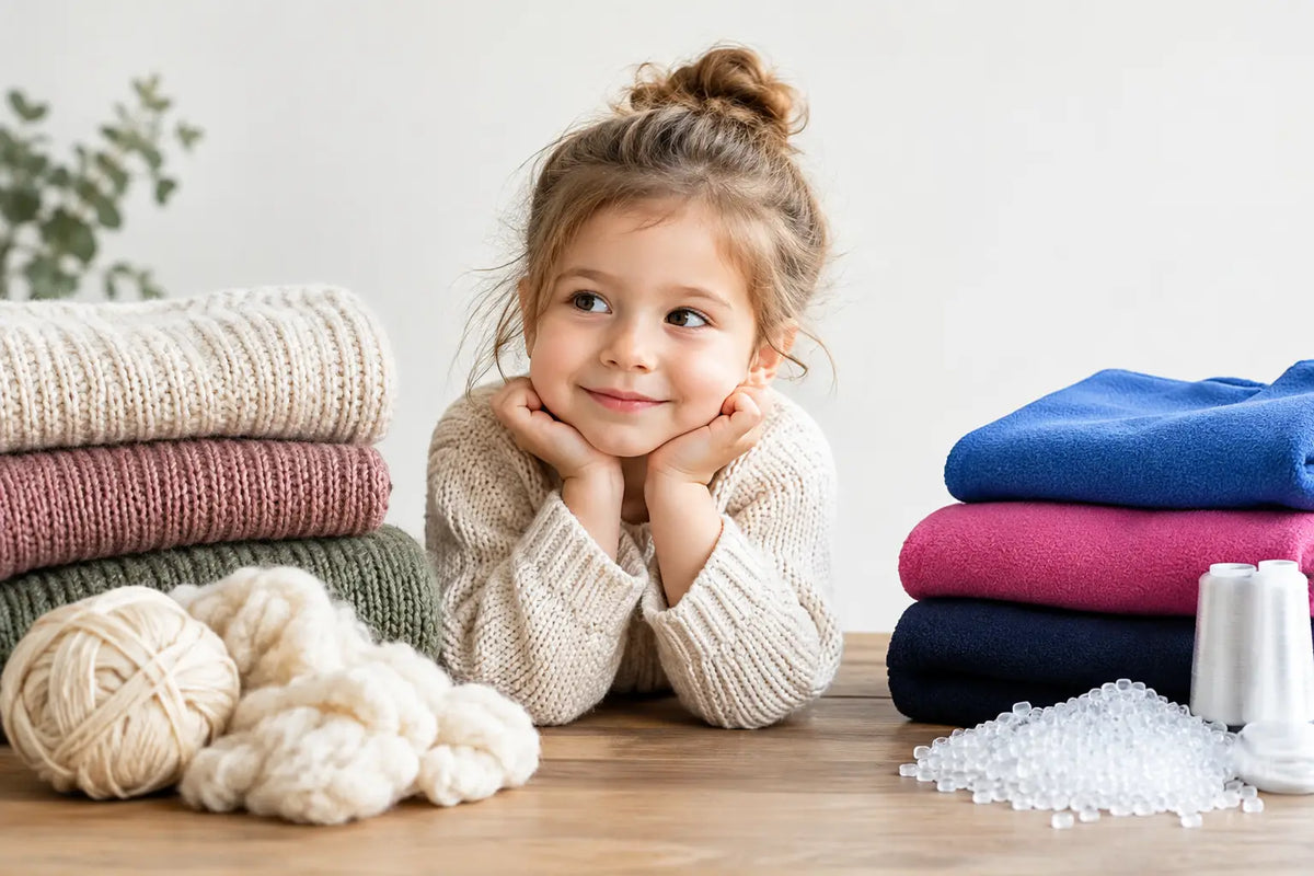 Schurwolle oder Polyester für Kindertextilien?