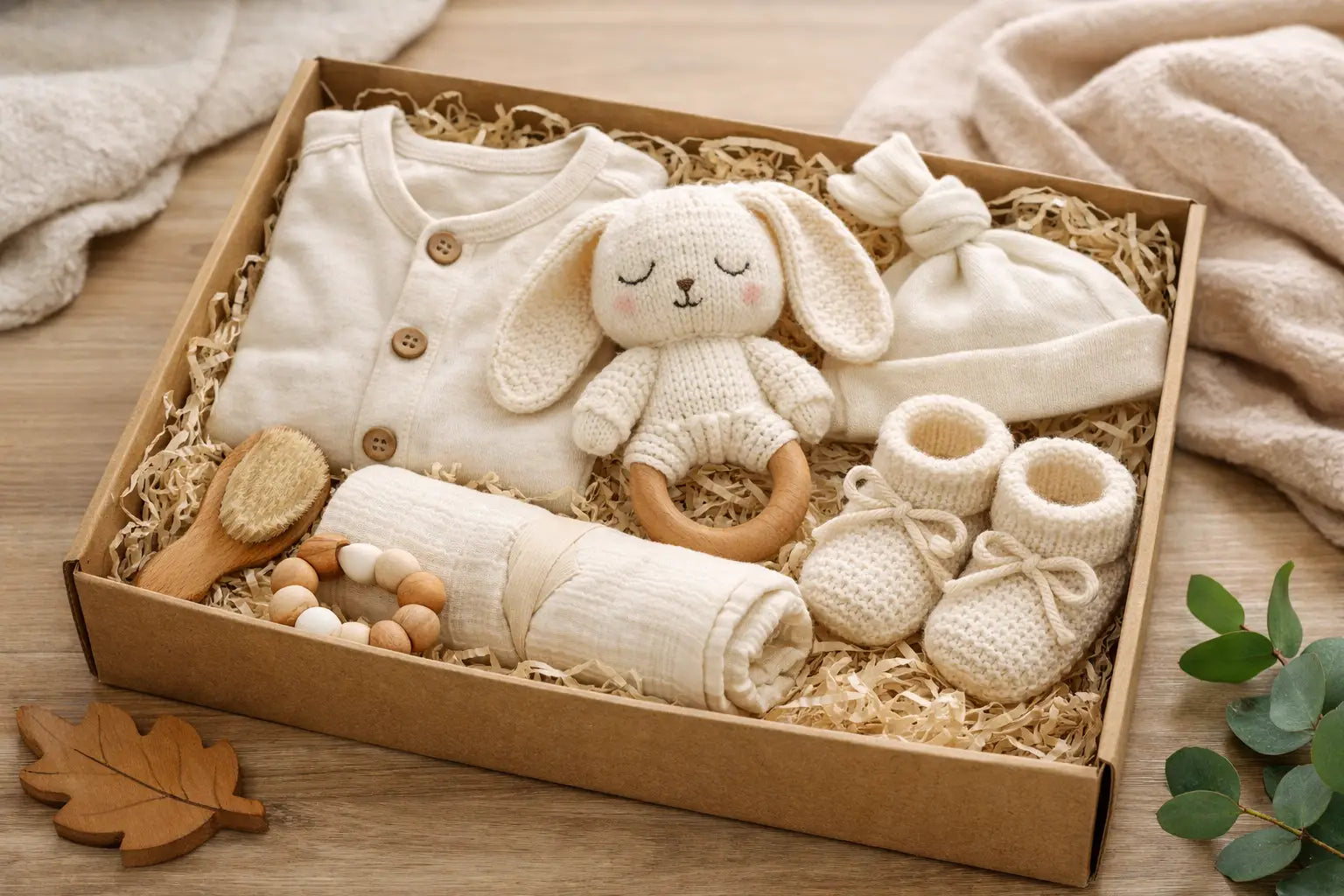 Baby-Geschenkset aus Bio-Textilien
