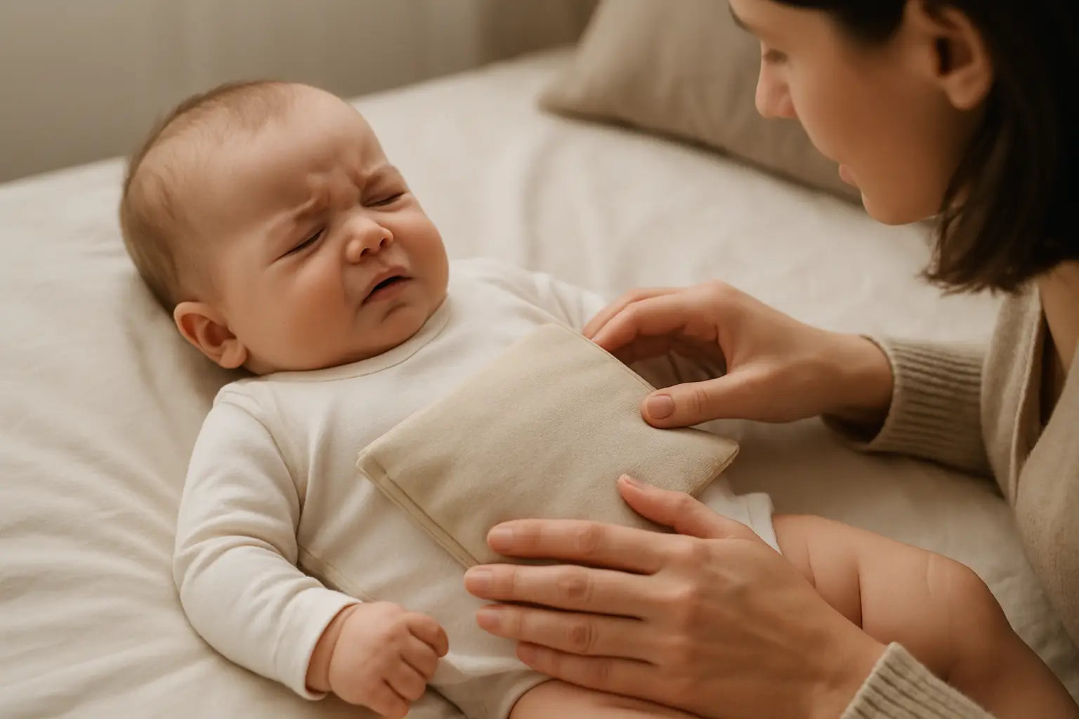 Wärmekissen bei Baby-Bauchweh: sicher anwenden