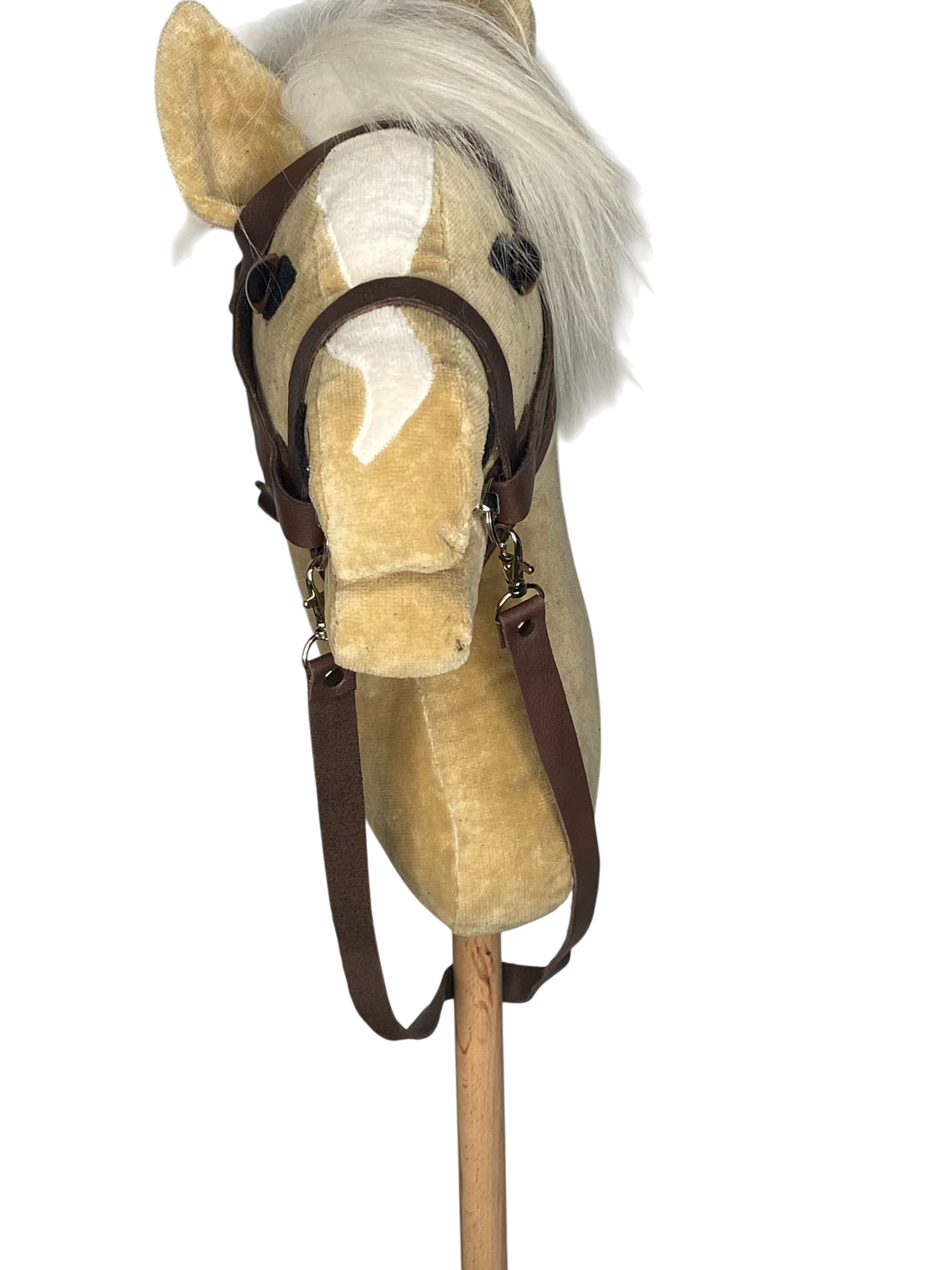 Bio Hobby Horse Steckenpferd beiges Samt / Velvet von PAT & PATTY