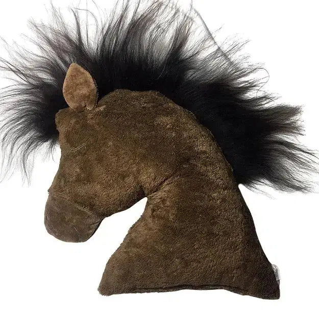 Bio Kuscheltier-Kuschelkissen in Pferdekopf-Form – handgemacht von PAT & PATTY