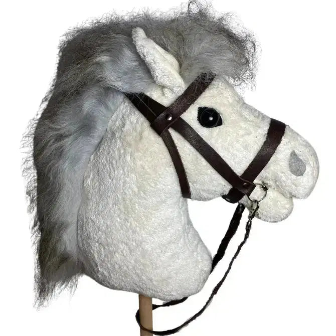 Nachhaltiges Bio-Steckenpferd Pontos mit Gebiss – handgemachtes Spielzeug für Kinder von PAT & PATTY