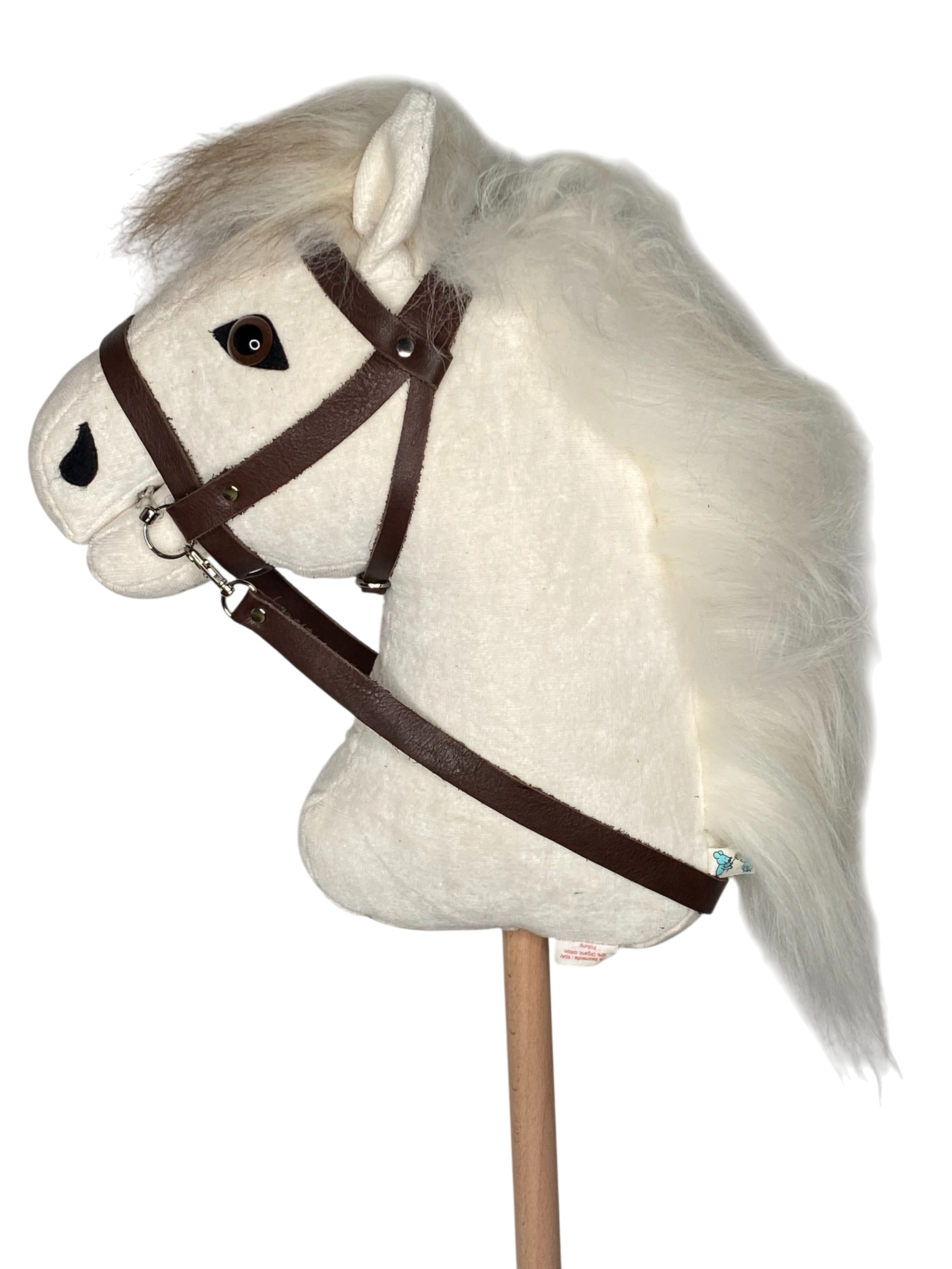 Bio Steckenpferd aus Baumwollsamt Zaumzeug