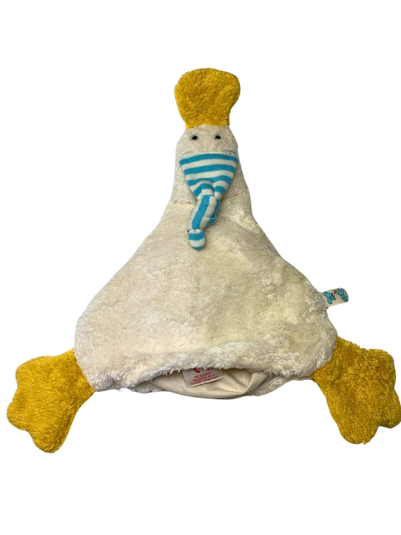 Bio Wärmekissen Ente „Pofie“ aus Plüsch, waschbar – von PAT & PATTY