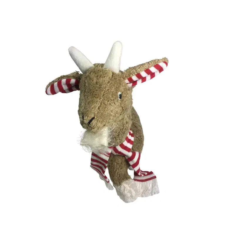 Bio Wärmekissen Ziege mit rot-weißem Streifenmuster von PAT & PATTY