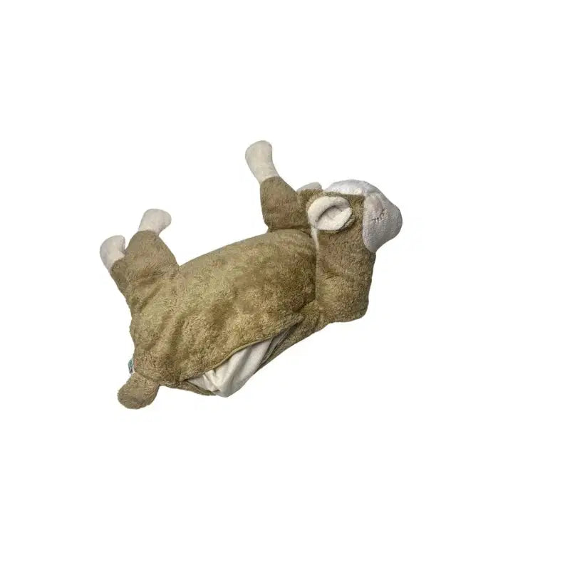 Bio-Baumwollspielzeug Alpaka beige mit eine Inlett