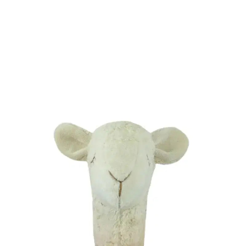 Bio-Baumwollspielzeug Alpaka naturweiss Kopf