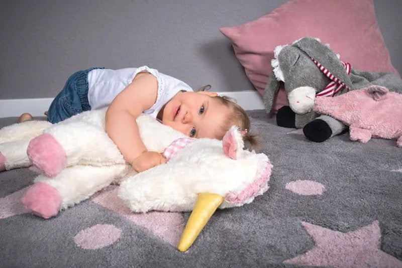 Bio Kuschelkissen Einhorn mit eine mädchen - PAT & PATTY