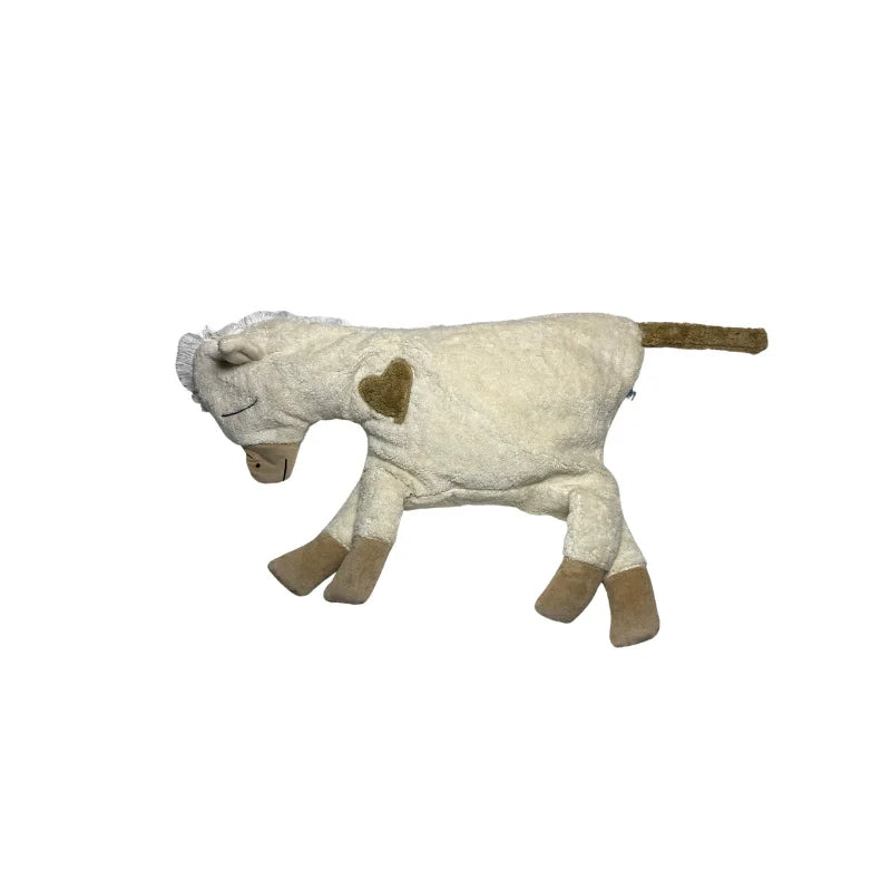 Bio Kuschelkissen Pferd naturweiss Plüsch - PAT & PATTY