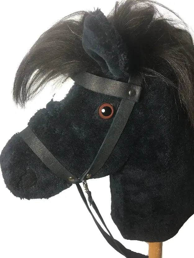 Bio Steckendpferd Tarik schwarze Zaumzeug