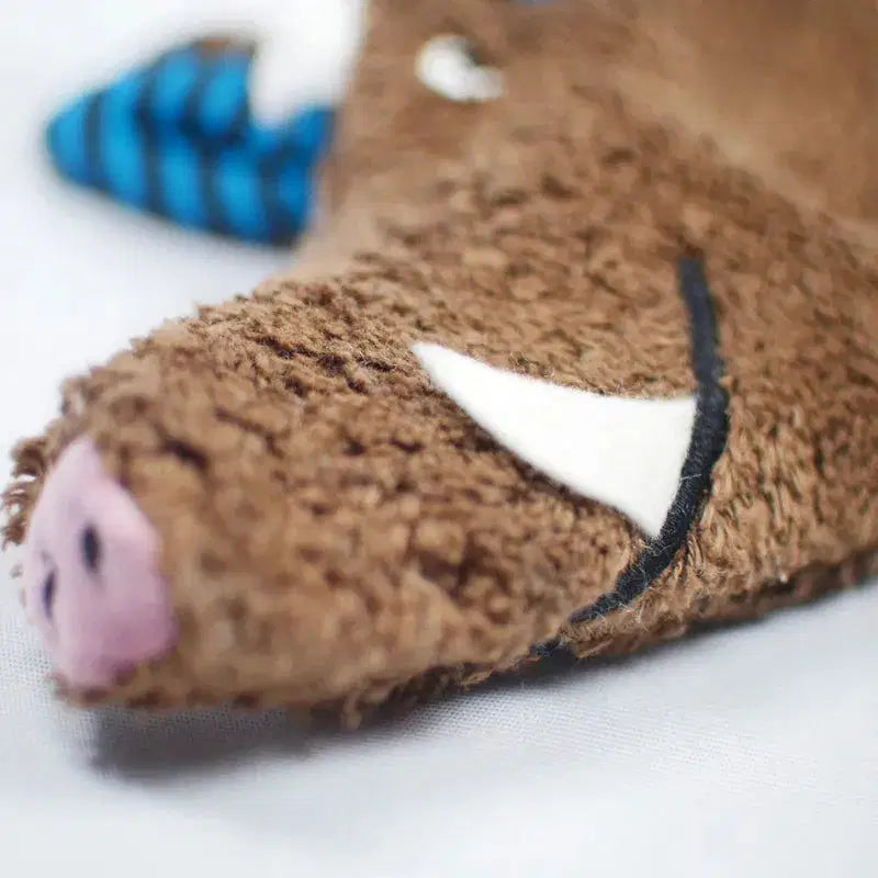 Bio Wärmekissen Wildschwein braune Plüsch