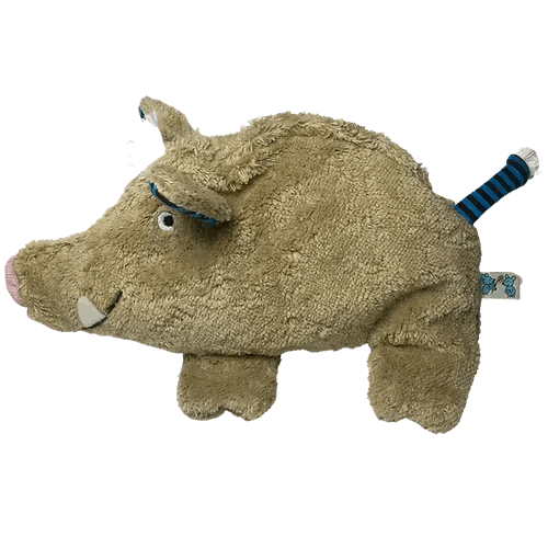Bio Wärmekissen Wildschwein hellbraun beige waschbar