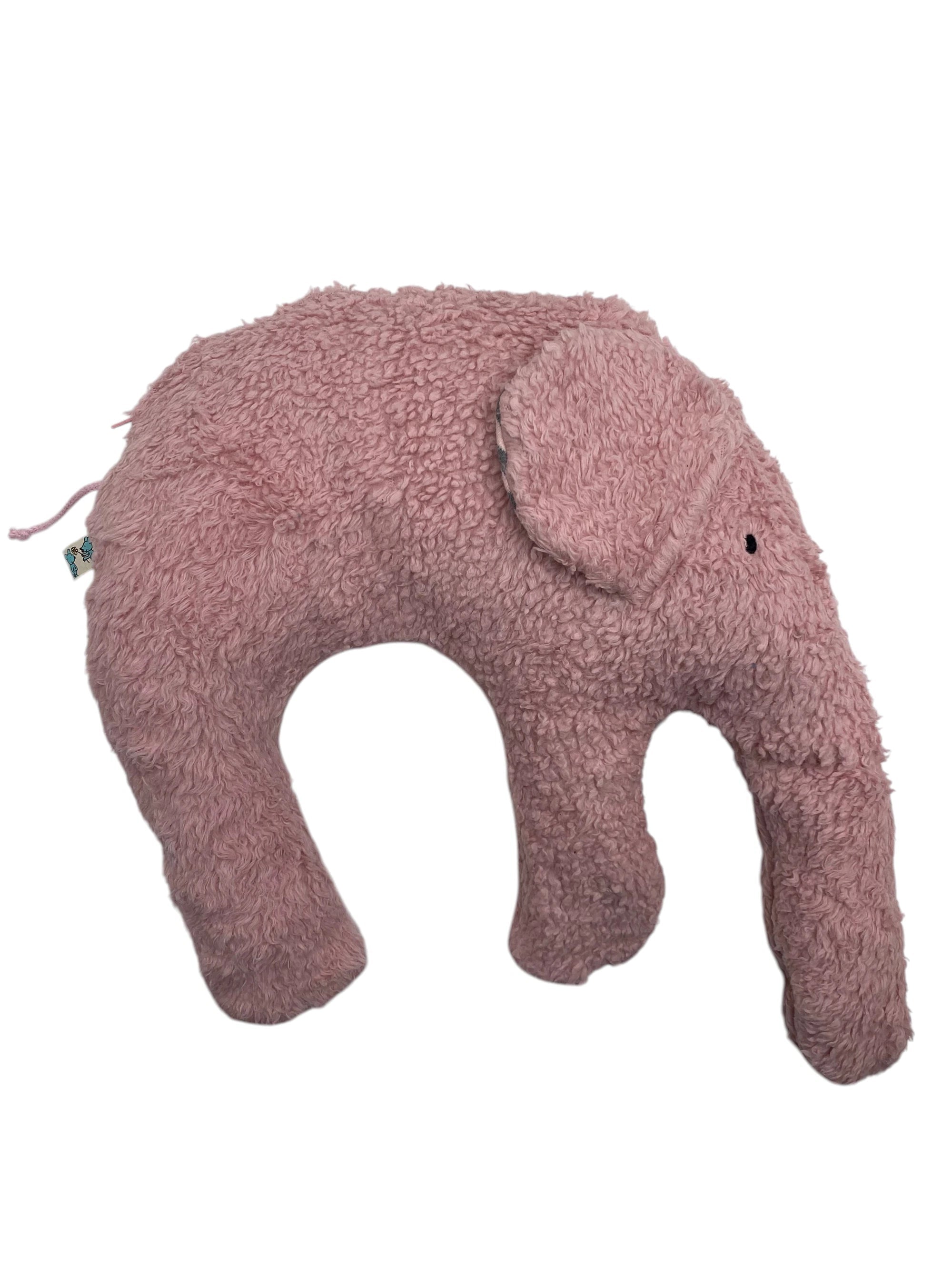 Bio Kuschelkissen Elefant rosa Plüsch