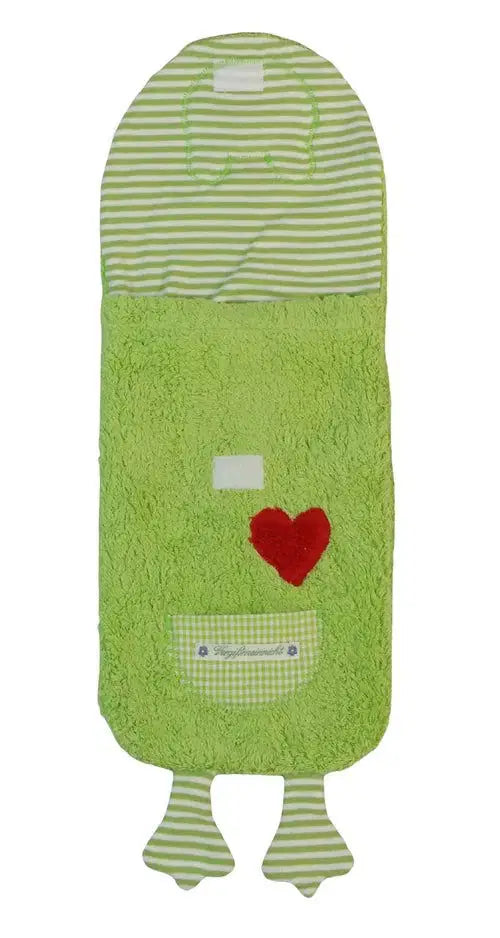 Froschförmige Wärmflasche aus Bio-Plüsch von PAT & PATTY