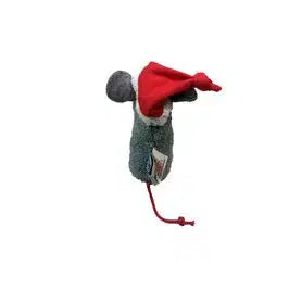 Handgemachte Bio Rassel "Weihnachtsmaus" – GOTS Zertifiziertes Babyspielzeug Von PAT & PATTY, Ideal Als Nachhaltiges Weihnachtsgeschenk Für Neugeborene