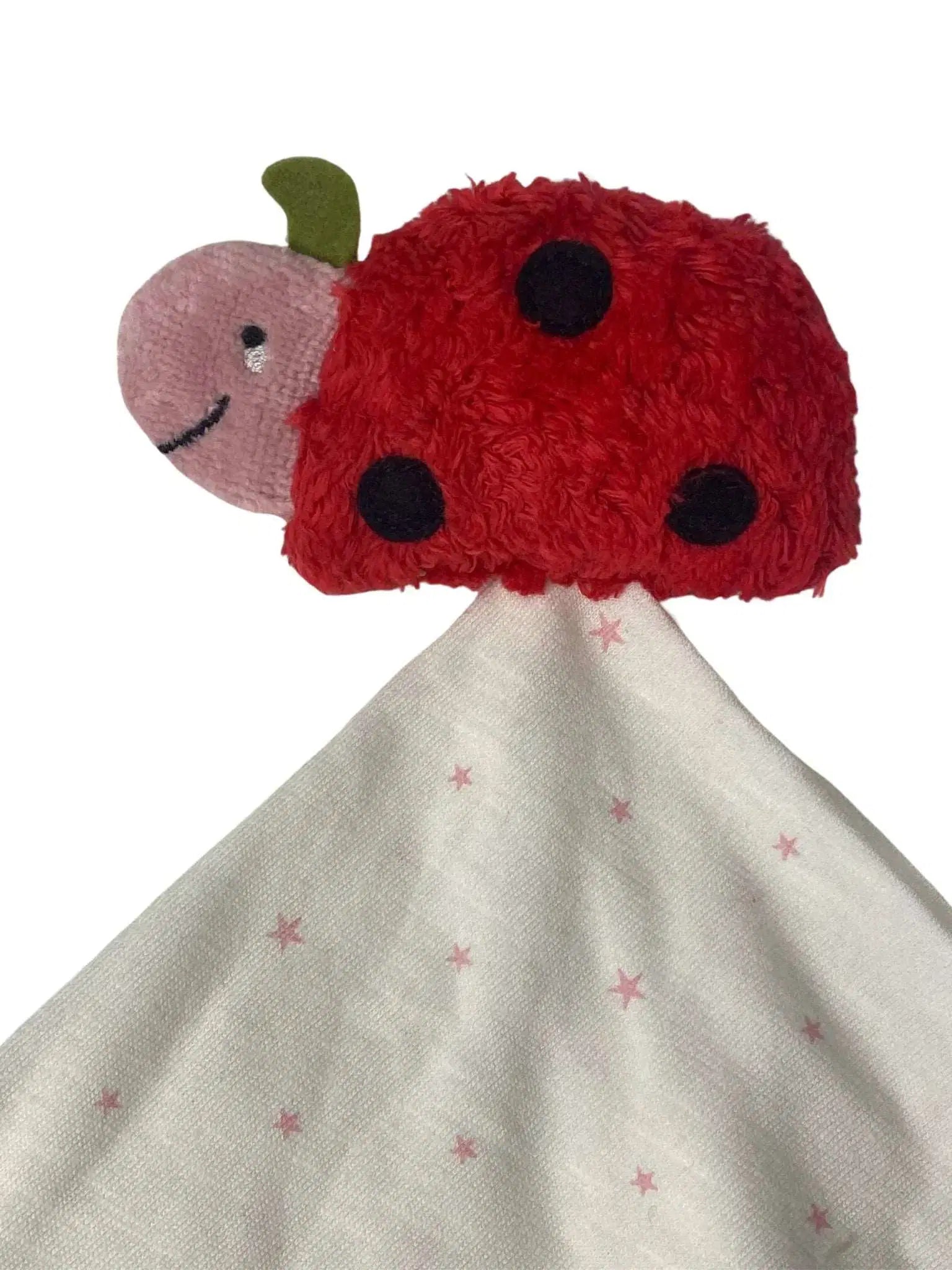 Handgemachtes Bio Schmusetuch Für Babys – Marienkäfer Design Von PAT & PATTY, Mit Naturfarben Gefärbt Und Sanft Zur Babyhaut