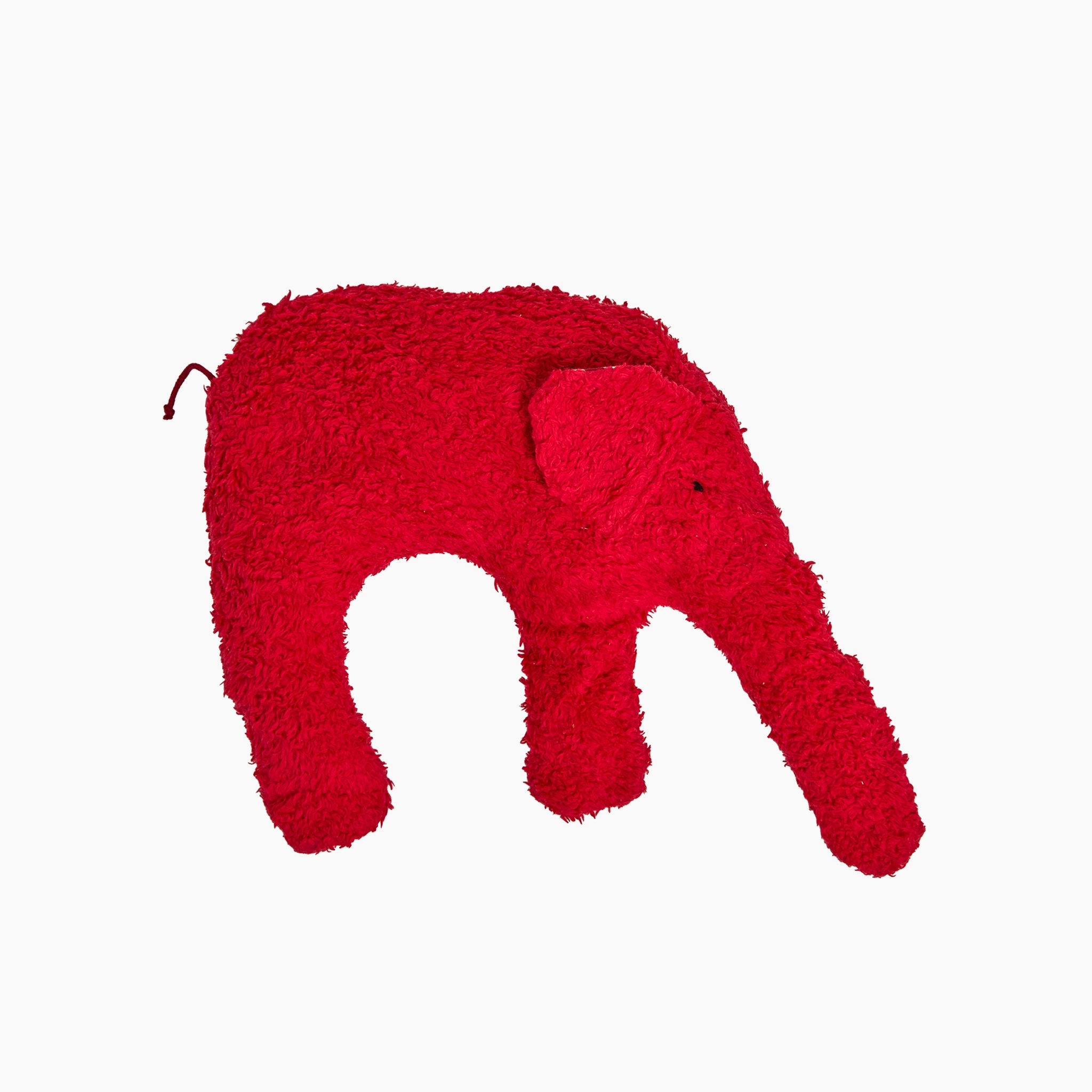 Bio-Kuscheltier-Kuschelkissen Elefant aus rotem Plüsch