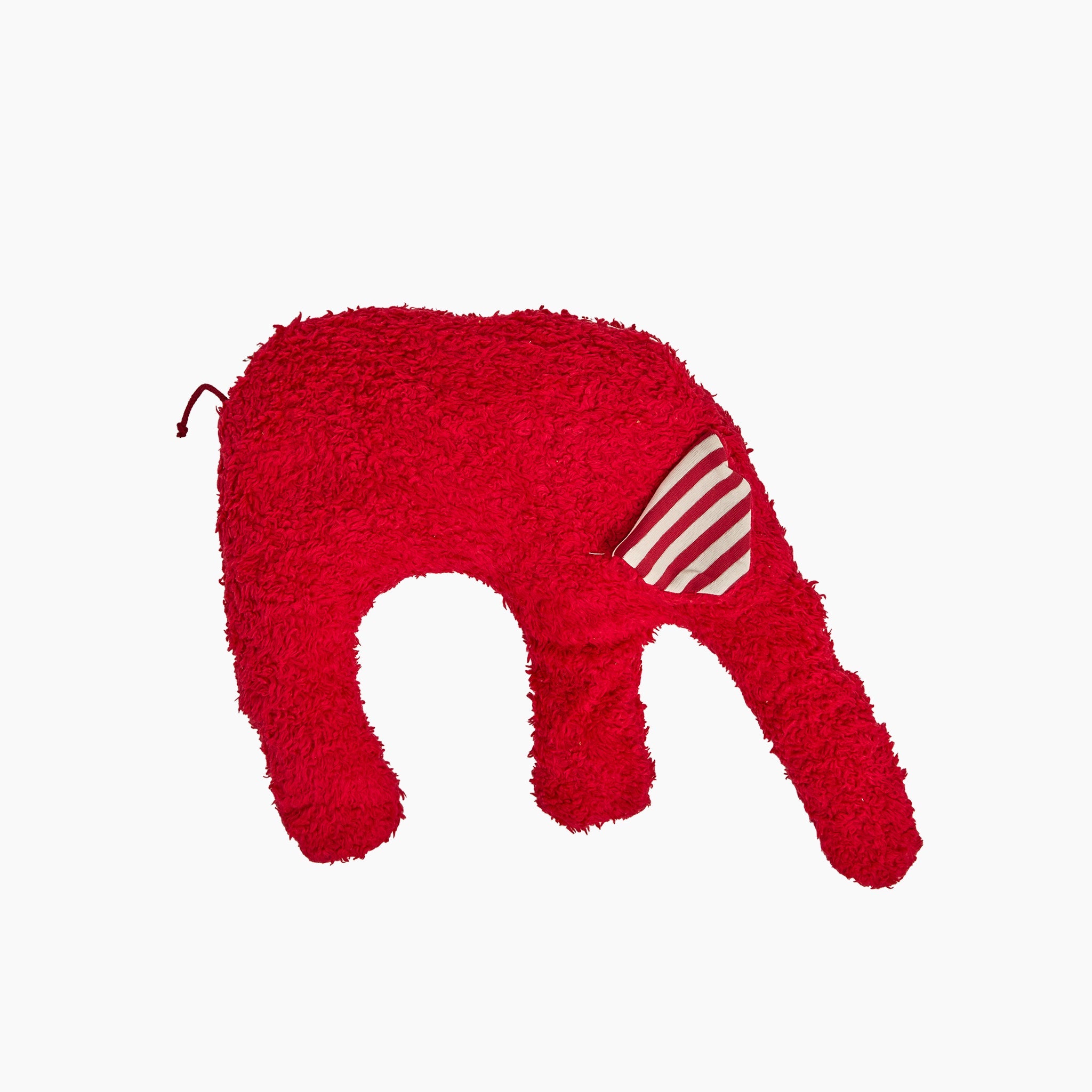 Bio-Kuschelkissen Elefant aus rotem Plüsch