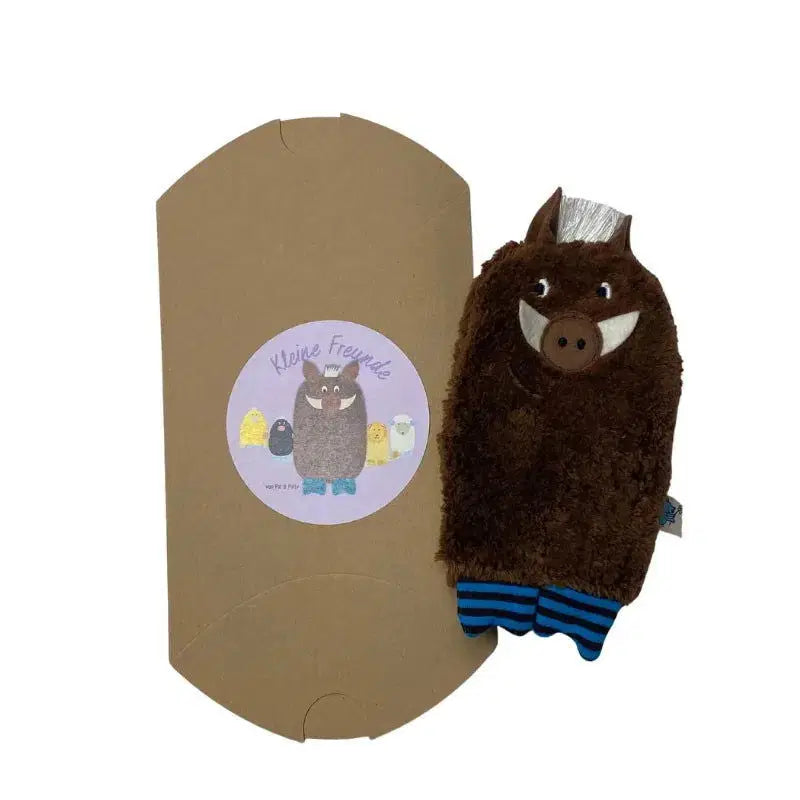 Kleines Bio-Lavendelkissen mit Wildschwein-Aufdruck – handgefertigt von PAT & PATTY