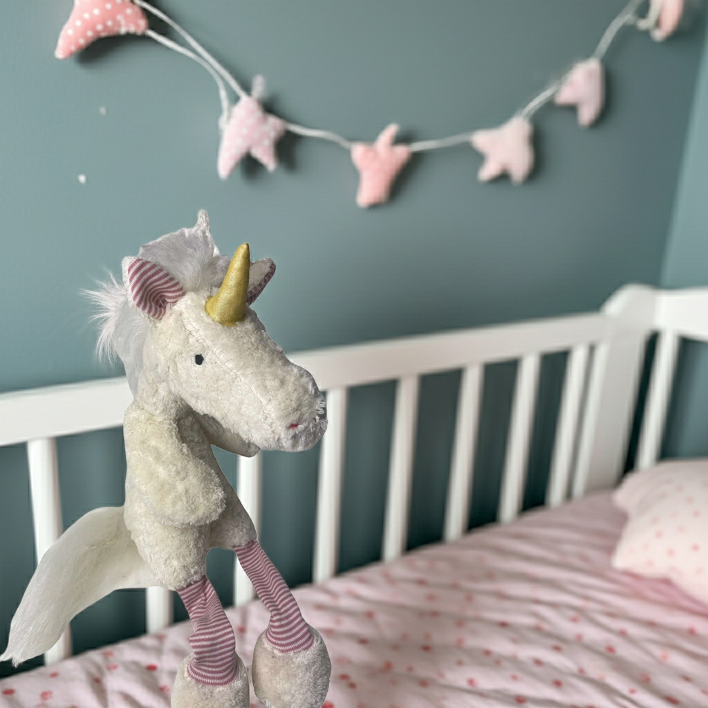 Organic cuddly toy unicorn "Rosé"