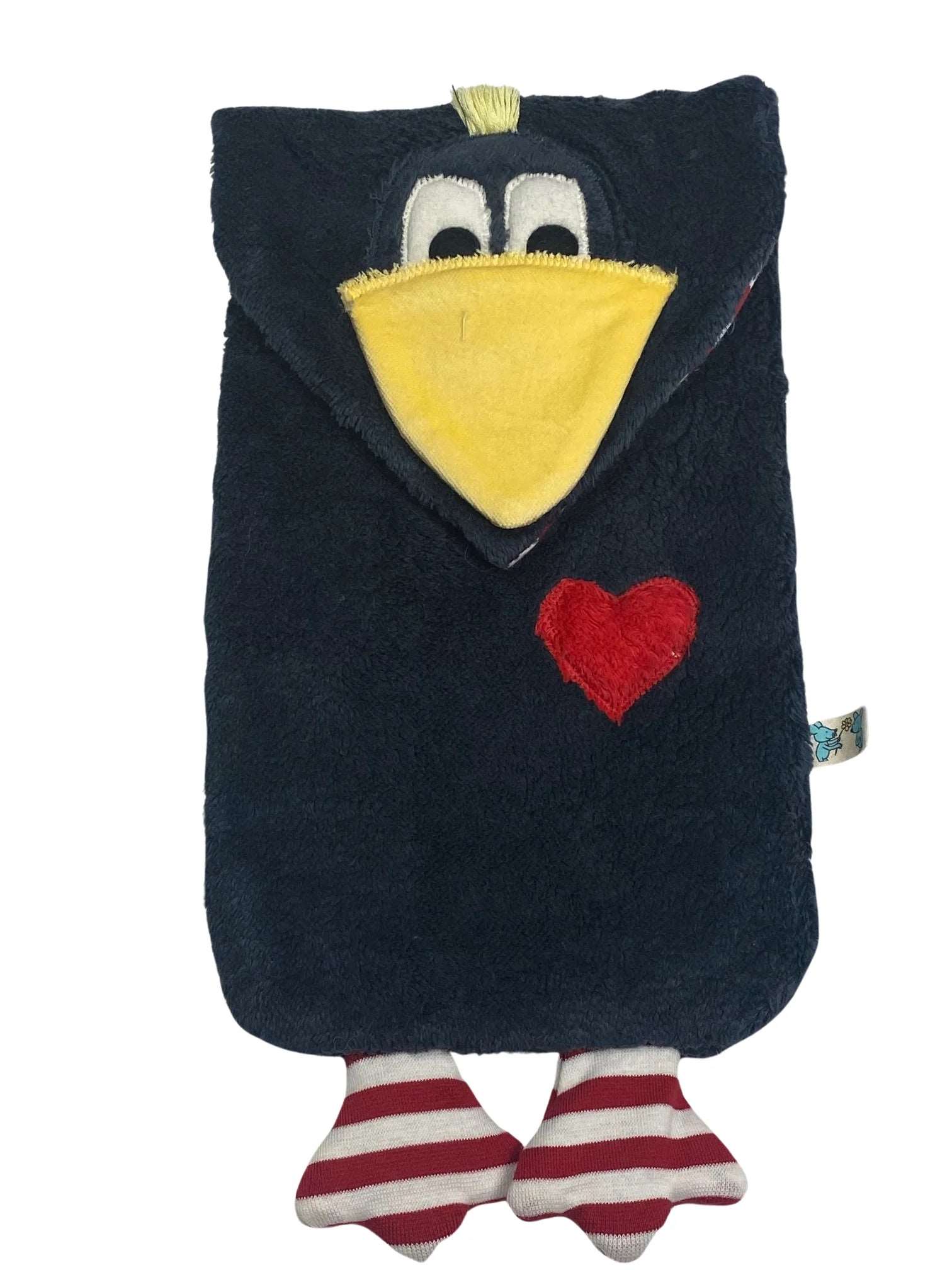 Bio-Wärmflasche in Rabenform, kuscheliges Design von PAT & PATTY