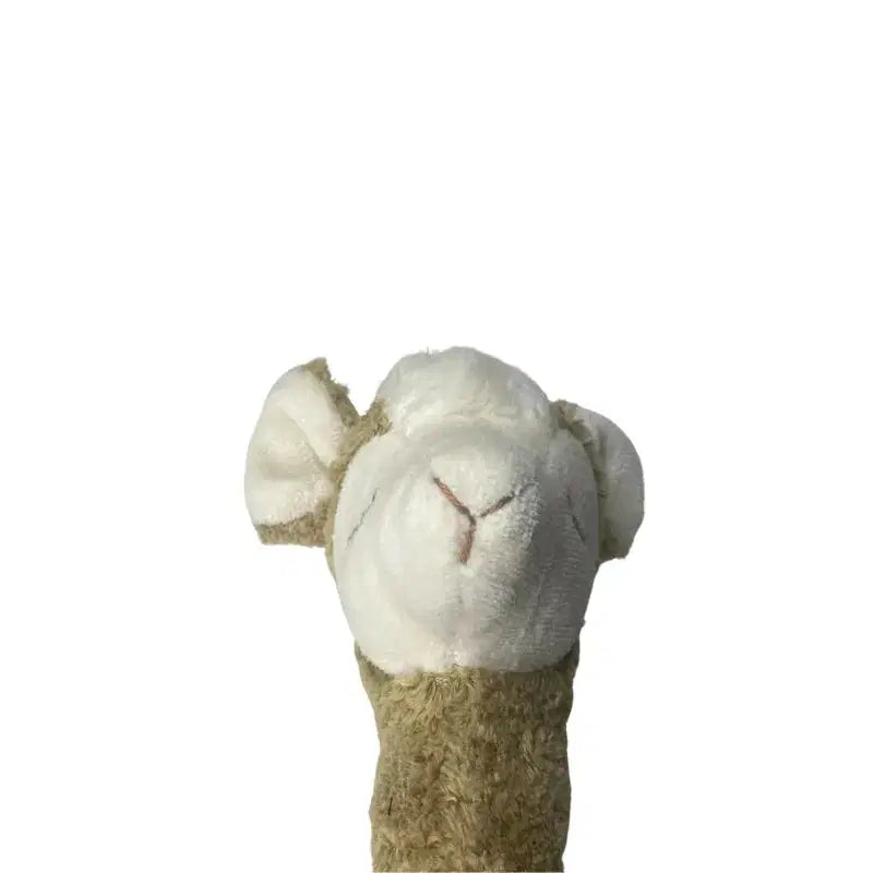 Beiges Wärmekissen in Alpakaform mit Kopfansicht aus Bio-Materialien von PAT & PATTY