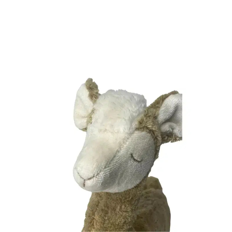 Beiges Wärmekissen in Alpakaform aus waschbarem Bio-Plüsch von PAT & PATTY