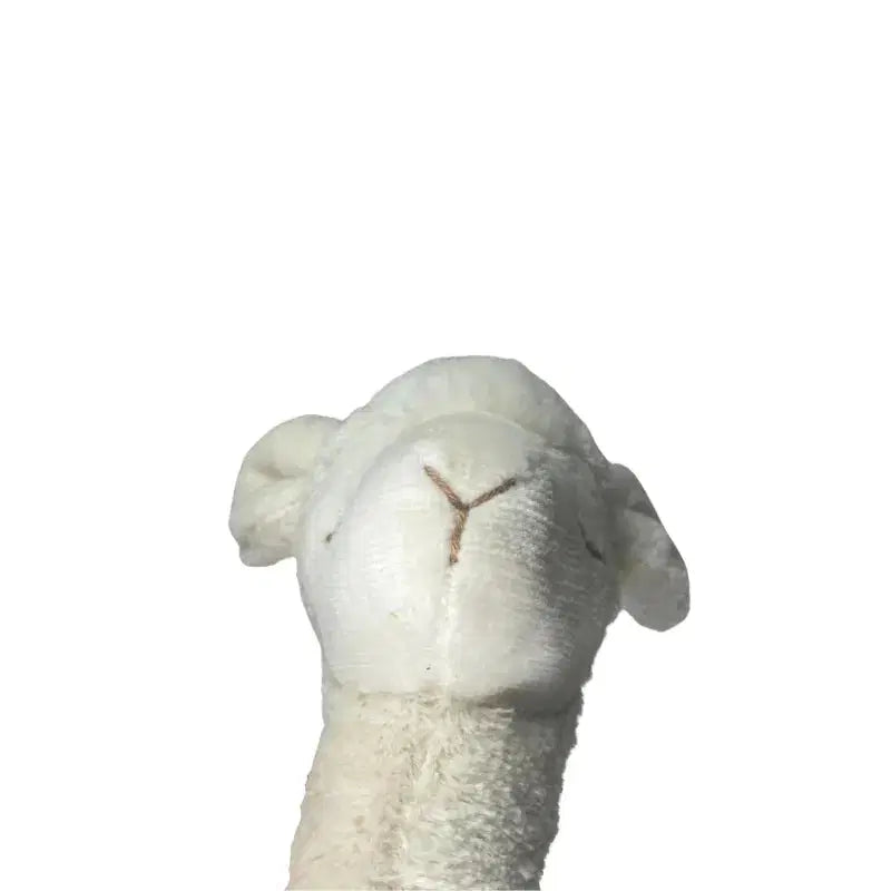 Wärmekissen in Alpakaform aus naturweißem Bio-Plüsch von PAT & PATTY