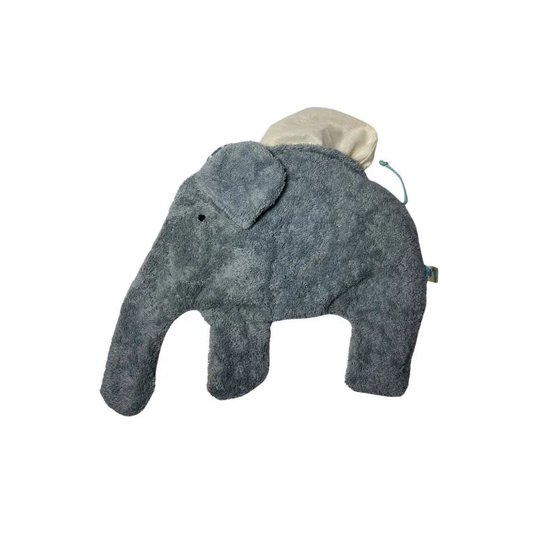 Bio-Wärmekissen Elefant aus grauem Frottee mit Inlet – PAT & PATTY