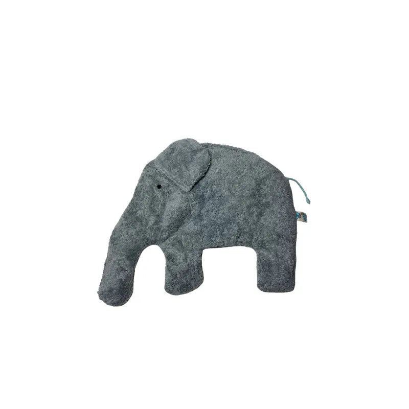 Bio-Wärmekissen Elefant aus hellgrauem Frottee von PAT & PATTY