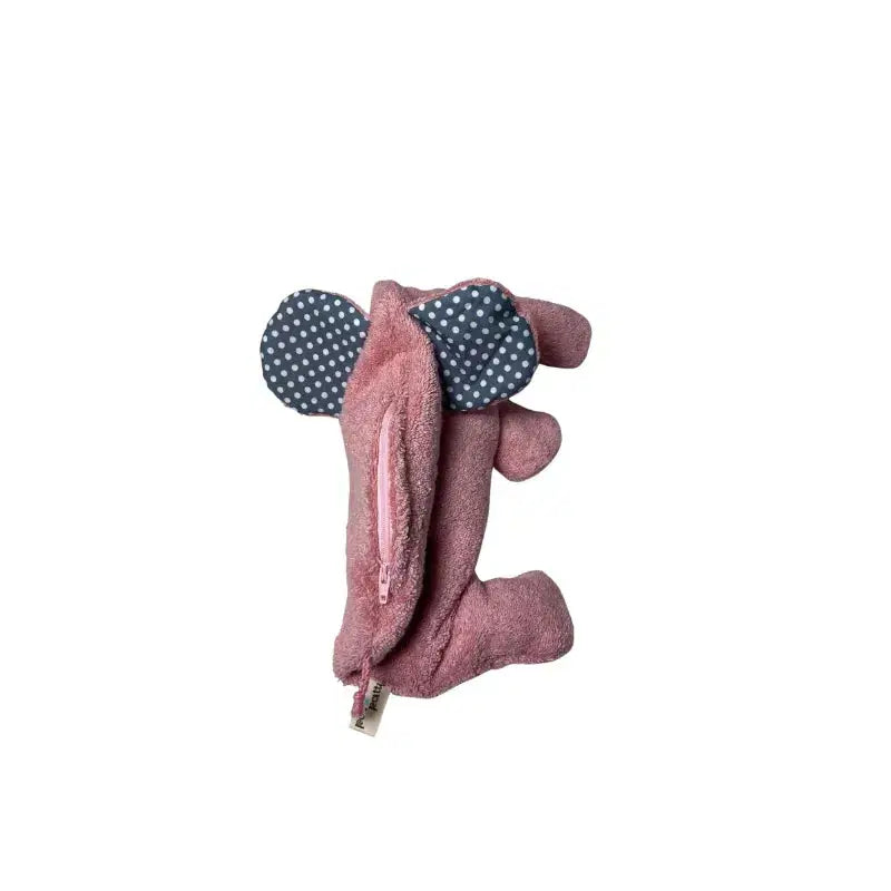 Bio-Wärmekissen Elefant aus rosa Frottee, waschbar – PAT & PATTY