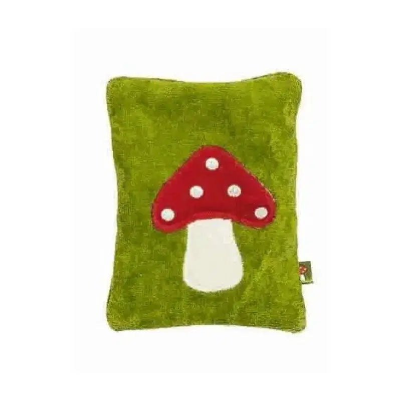 Bio-Wärmekissen in Pilzform mit dekorativer Applikation von PAT & PATTY