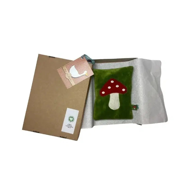 Verpacktes Bio-Wärmekissen in Pilzform von PAT & PATTY