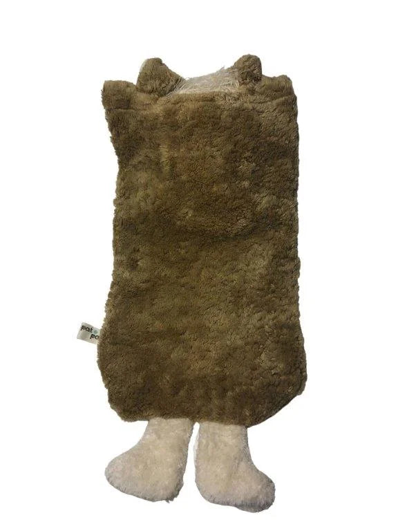 Hellbraune Plüsch-Wärmflasche in Form des Hundes „Neo“ aus Bio-Materialien von PAT & PATTY