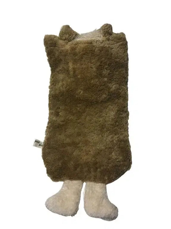 Hellbraune Plüsch-Wärmflasche in Form des Hundes „Neo“ aus Bio-Materialien von PAT & PATTY