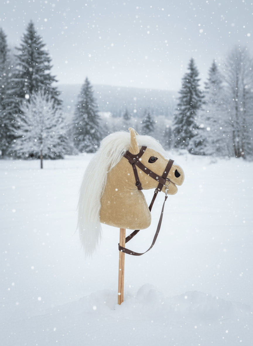 Bio Hobby Horse Steckenpferd in Winterlandschaft von PAT & PATTY