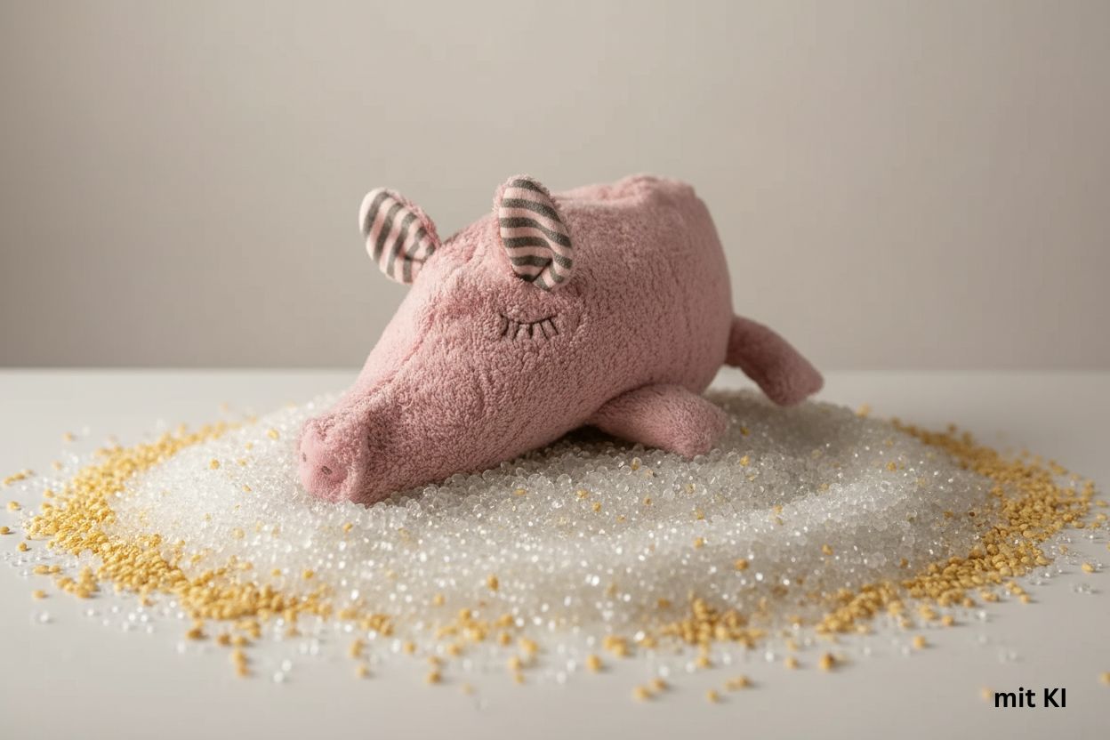 Bio Kuschelkissen Schwein aus Baumwolle – Spelzfüllung, GOTS