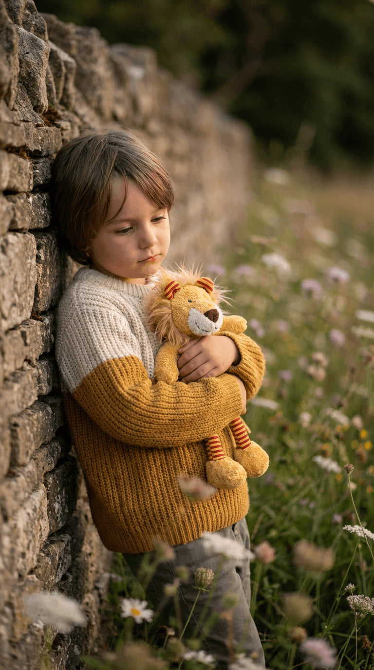 Bio Kuscheltier Leo der Löwe mit sein Freund