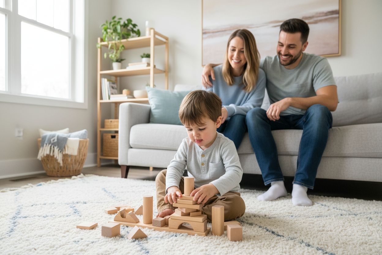 Montessori-Spielzeug Kind Familie