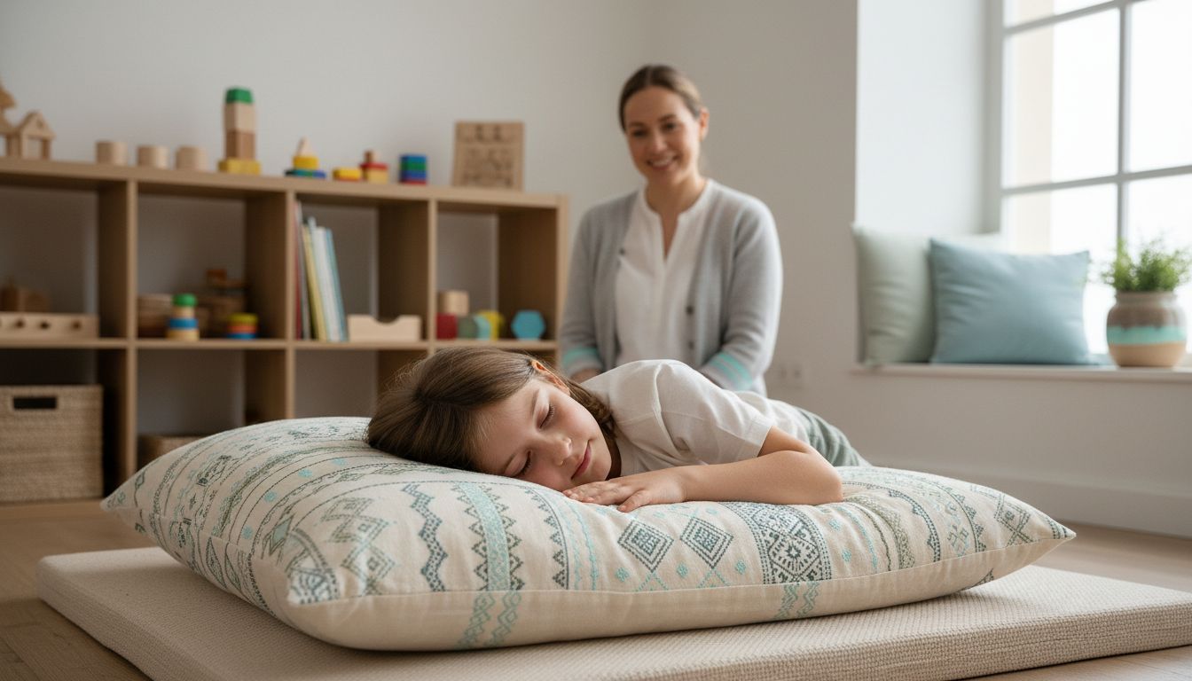 gewichtetes kissen therapieraum