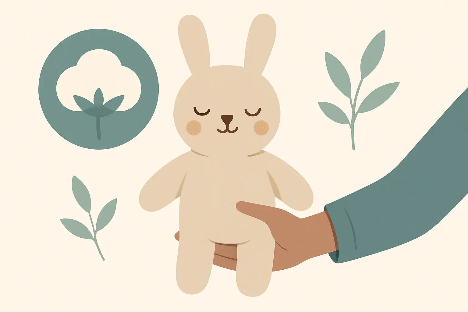 Kuscheltier aus Bio-Baumwolle, handgemacht