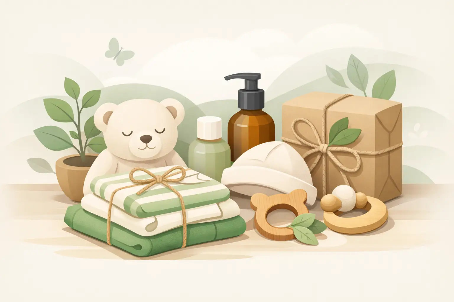 Beispiel Geburtsgeschenk mit Bio-Textilien
