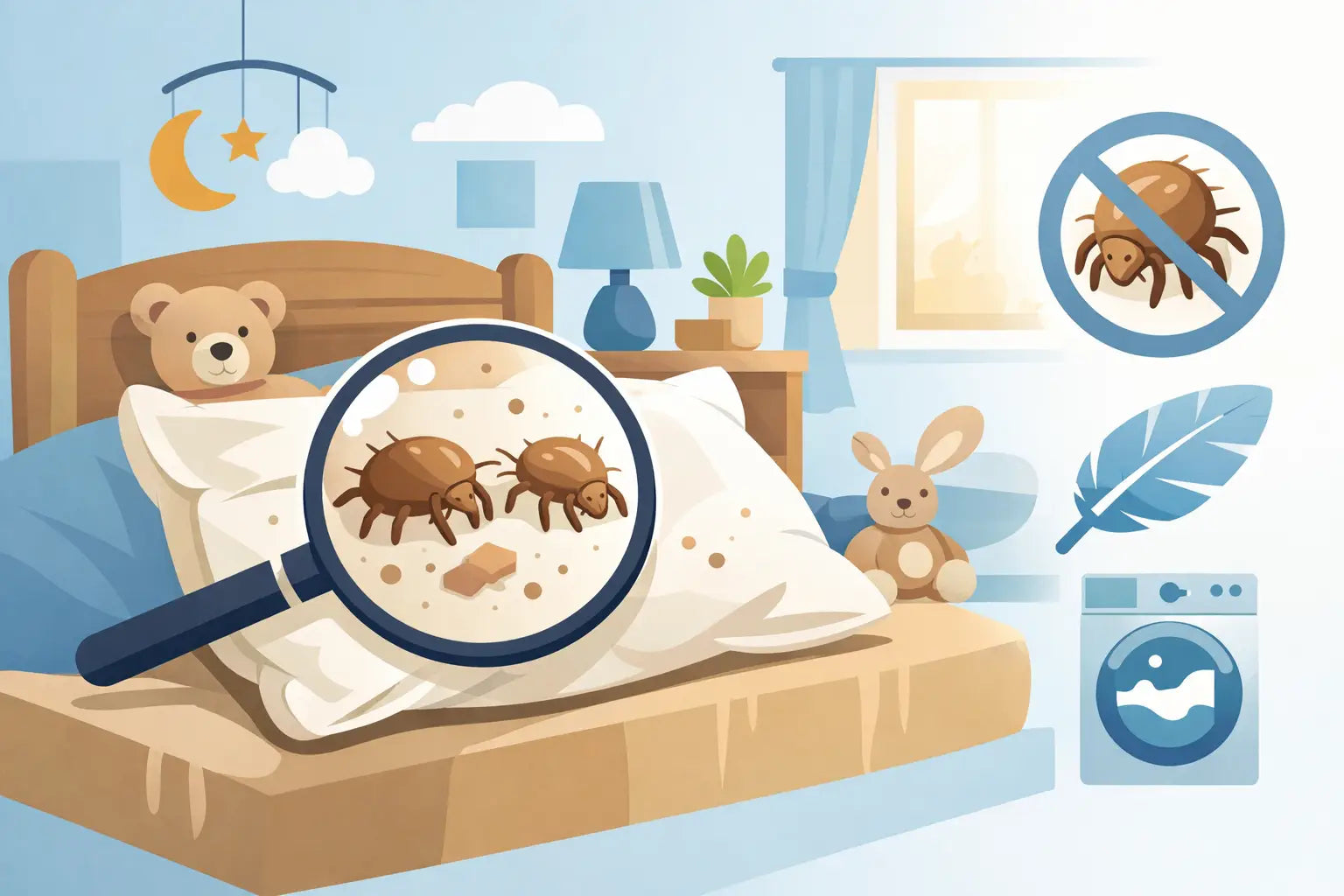 Milben im Naturkissen im Kinderzimmer vermeiden