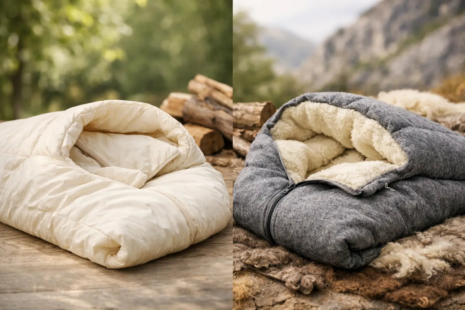 Baumwollschlafsack oder Wollschlafsack wählen?