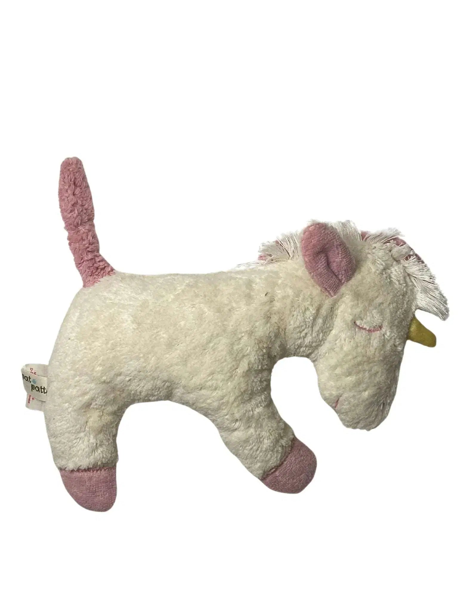 Bio Baby Rassel "Einhorn" – GOTS Zertifiziertes Nachhaltiges Spielzeug Von PAT & PATTY, Aus Natürlichen Materialien, Ideal Als Nachhaltiges Geschenk Für Babys