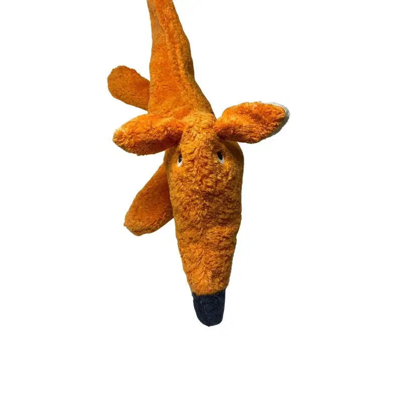 Handgemachtes Bio-Kuschelkissen in Fuchsform aus orangefarbener Bio-Baumwolle – weich, sicher und ideal für Babys von PAT & PATTY